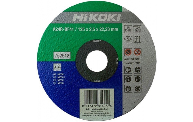 Круг отрезной по металлу Hikoki 125х22x2.5мм