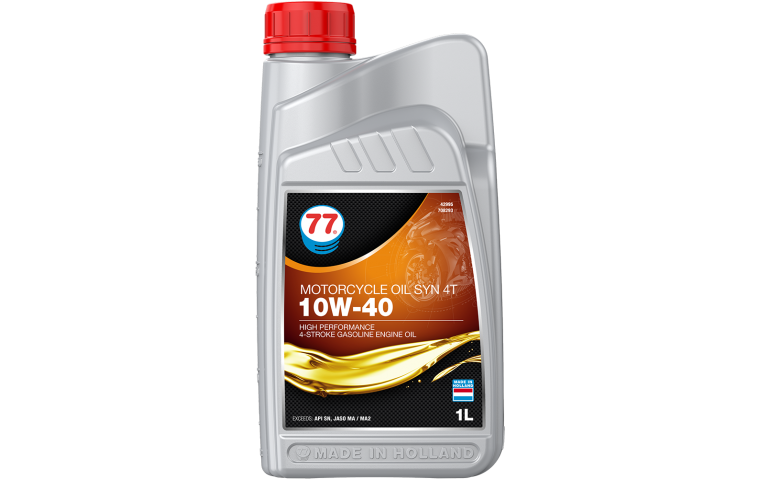 Масло моторное синтетическое 77 Lubricants Motorcycle Oil Syn 4T 10W-40, 1 л