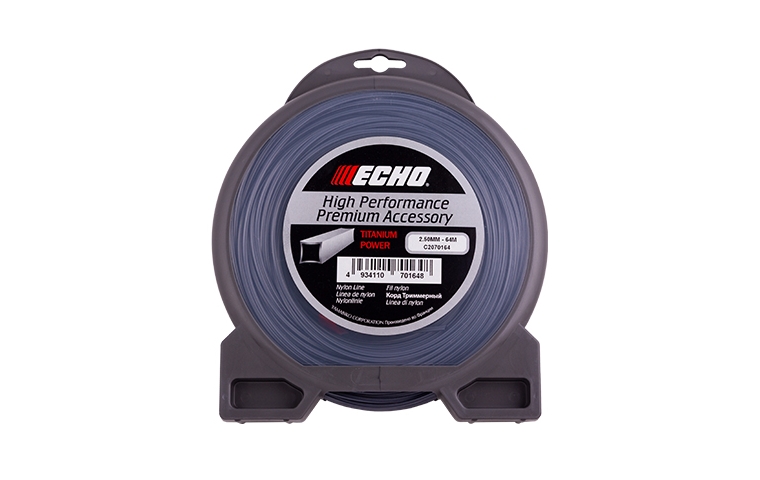 Корд триммерный Titanium Power Line 2,5*64м (квадрат) ECHO