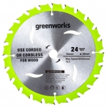 Диск пильный по дереву Greenworks 2943407 184х20 мм 24T