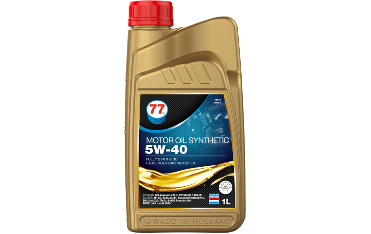 Масло моторное синтетическое 77 Lubricants Motor Oil Synthetic 5W-40, 1л