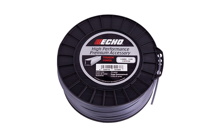 Корд триммерный Titanium Power Line 3,0*132м (квадрат) ECHO