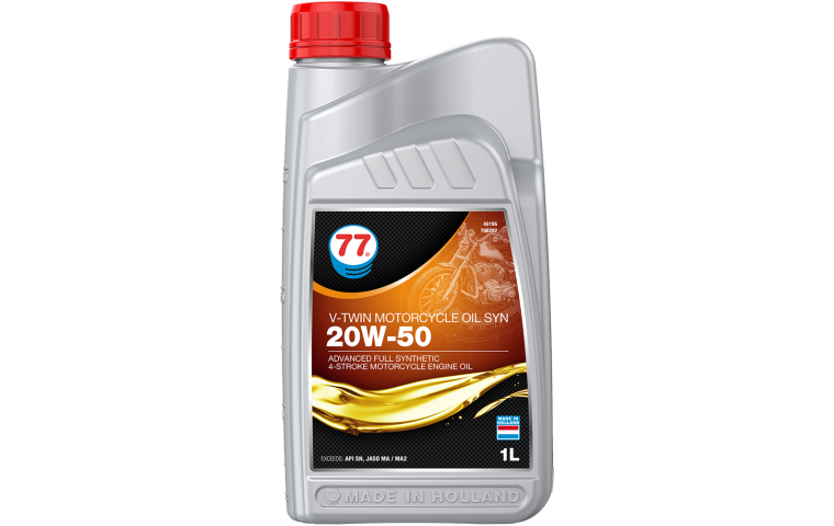 Масло моторное синтетическое 77 Lubricants V-Twin Motorcycle Oil Syn 20W-50, 1л