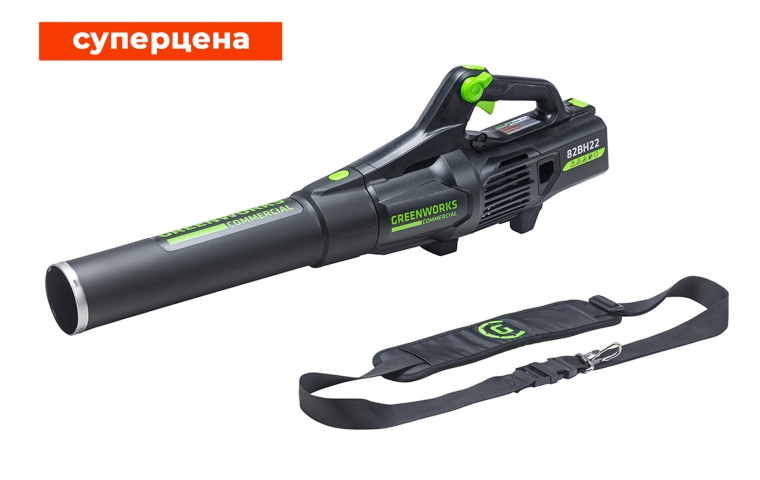 Воздуходувка аккумуляторная Greenworks GD82ABII 82В