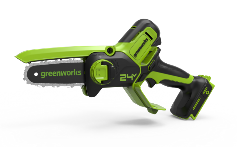Мини-пила цепная аккумуляторная Greenworks G24CSMNX 24В