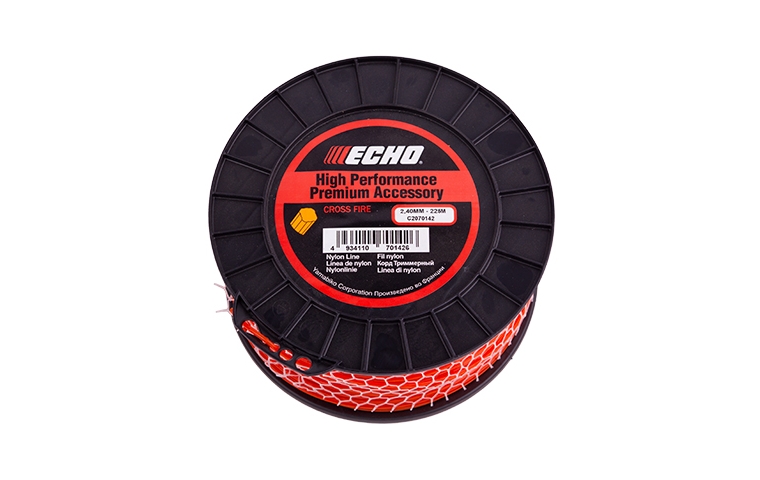 Корд триммерный Cross Fire Line 2,4*225м (крест) ECHO