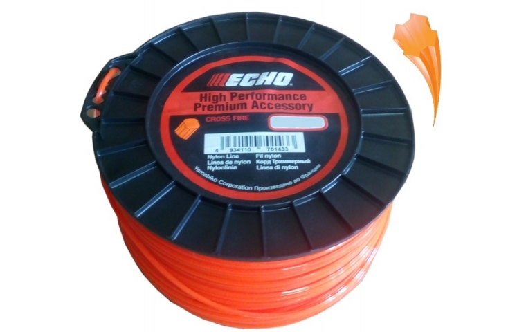 Корд триммерный Cross Fire Line 3,0мм*169м (крест) ECHO