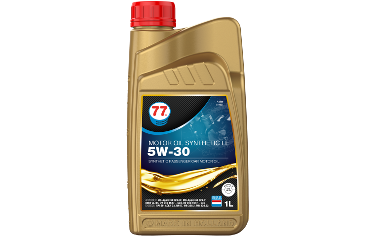 Масло моторное синтетическое 77 Lubricants Motor Oil Synthetic LE 5W-30, 1л