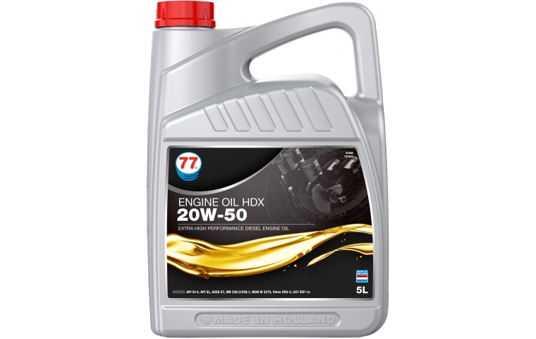 Масло моторное минеральное 77 Lubricants Engine Oil HDX 20W-50, 5л