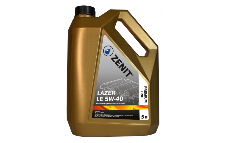 Масло моторное синтетическое ZENIT Premium Line LAZER LE 5W-40, 5 л