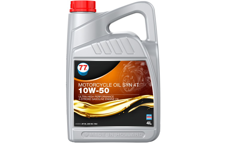Масло моторное синтетическое 77 Lubricants Motorcycle Oil Syn 4T 10W-50, 4л
