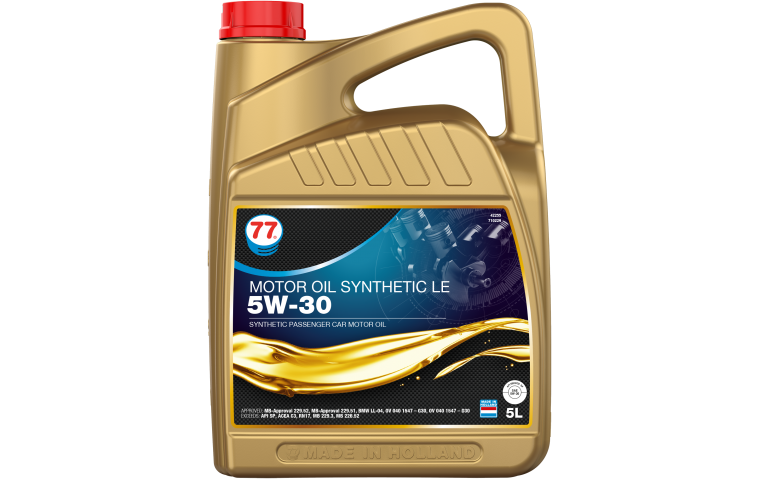 Масло моторное синтетическое 77 Lubricants Motor Oil Synthetic LE 5W-30, 5л