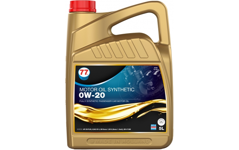 Масло моторное синтетическое 77 Lubricants Motor Oil Synthetic 0W-20, 5л