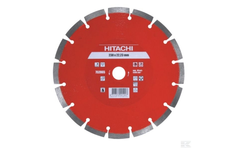 Круг отрезной алмазный Hitachi 350х20х10мм асфальт, бетон